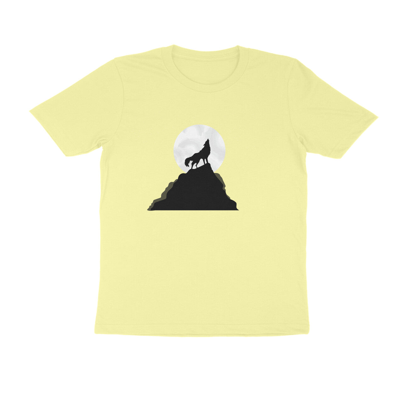 Half Sleeve Round Neck T-Shirt β Night Wolf Howl puraidoprints
