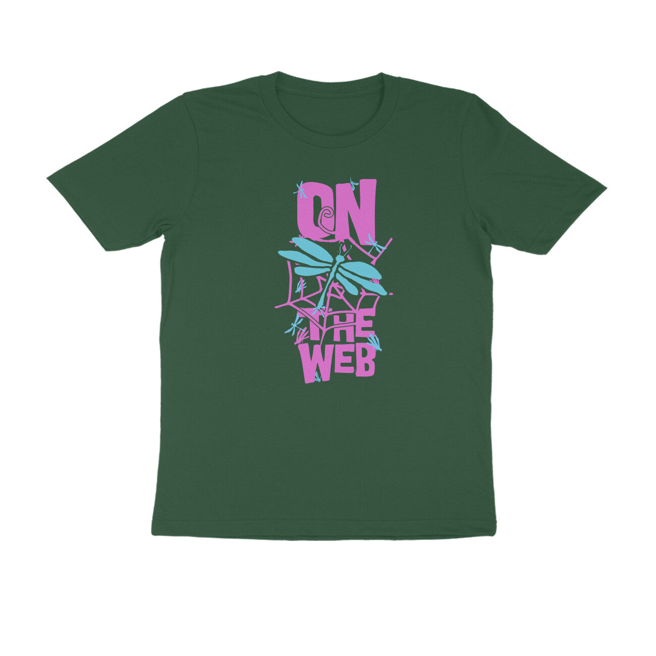 Half Sleeve Round Neck T-Shirt β On the Web 3 puraidoprints