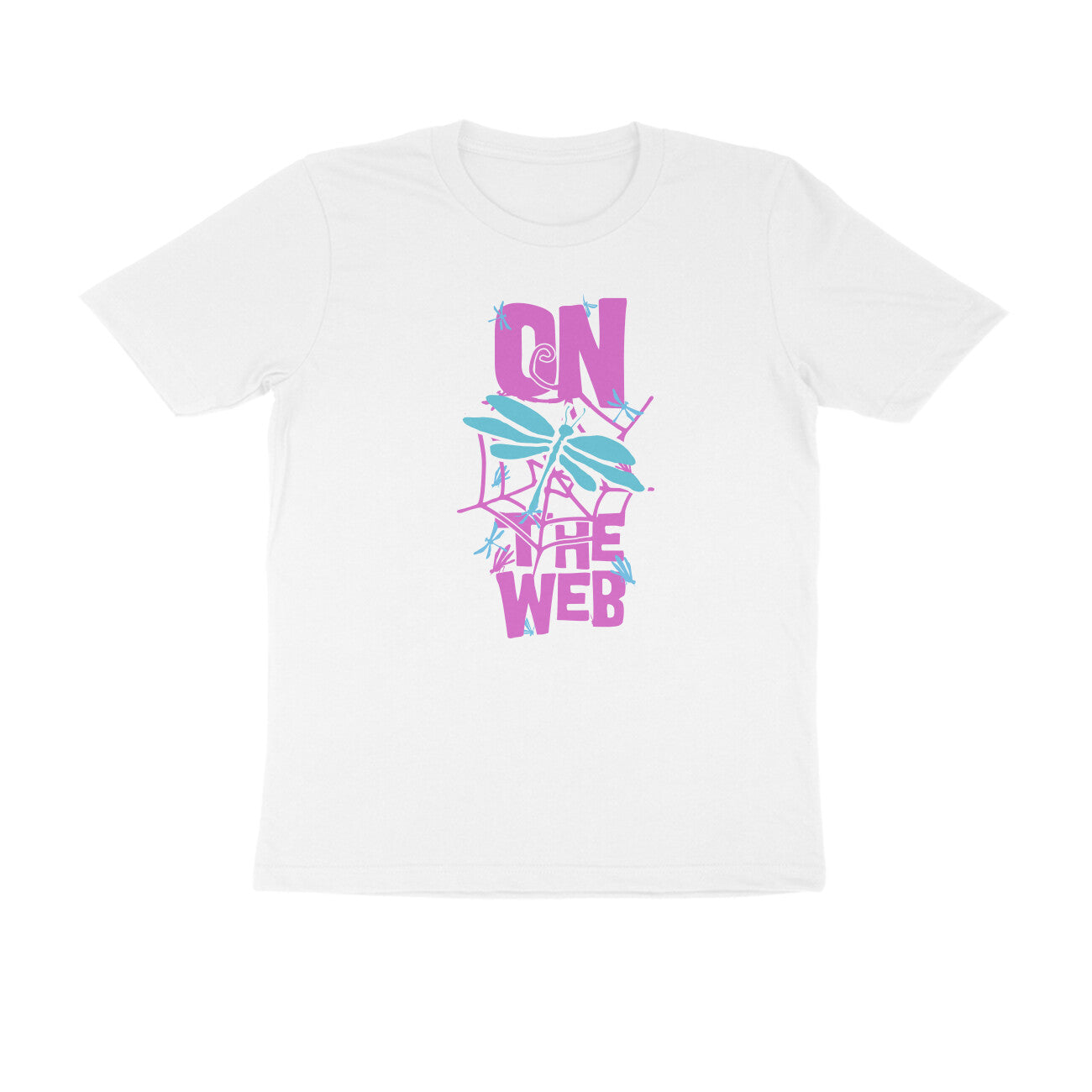 Half Sleeve Round Neck T-Shirt β On the Web 3 puraidoprints