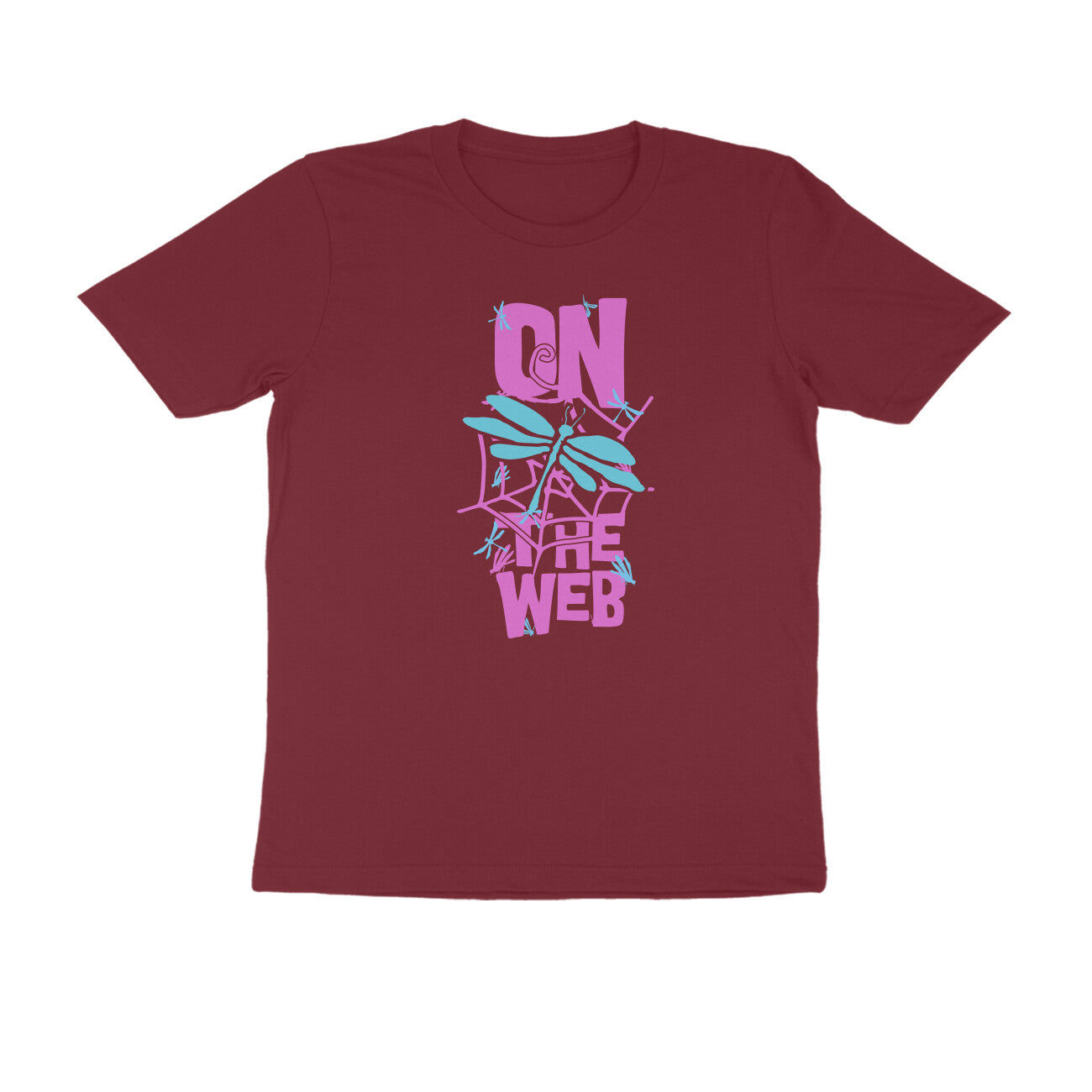 Half Sleeve Round Neck T-Shirt β On the Web 3 puraidoprints