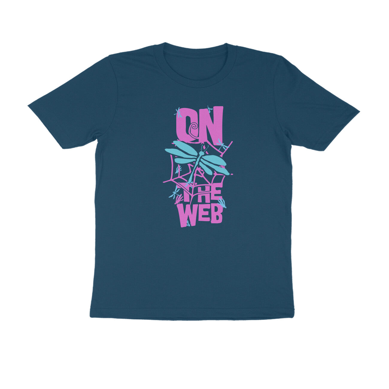 Half Sleeve Round Neck T-Shirt β On the Web 3 puraidoprints