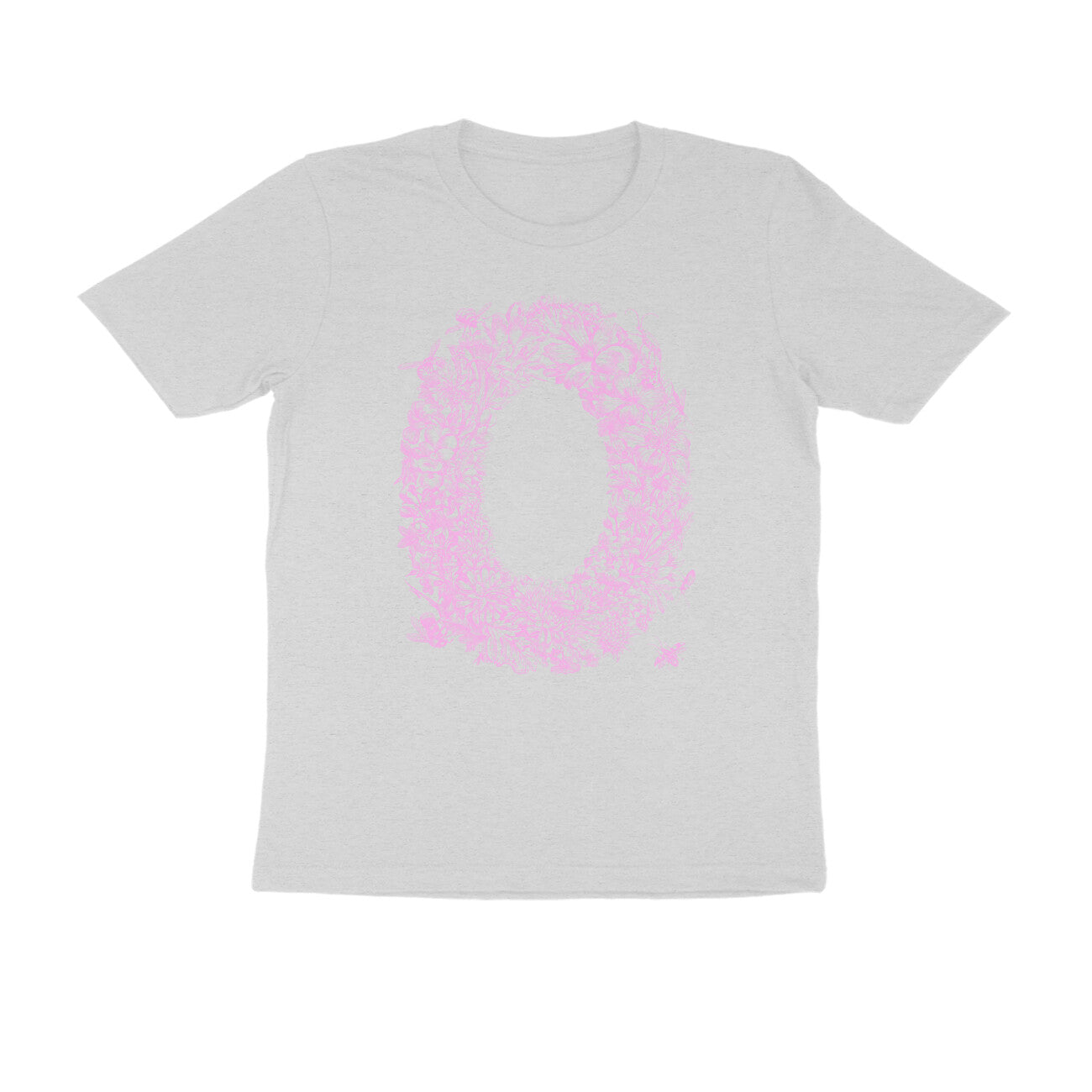 Half Sleeve Round Neck T-Shirt β Pink Flora puraidoprints