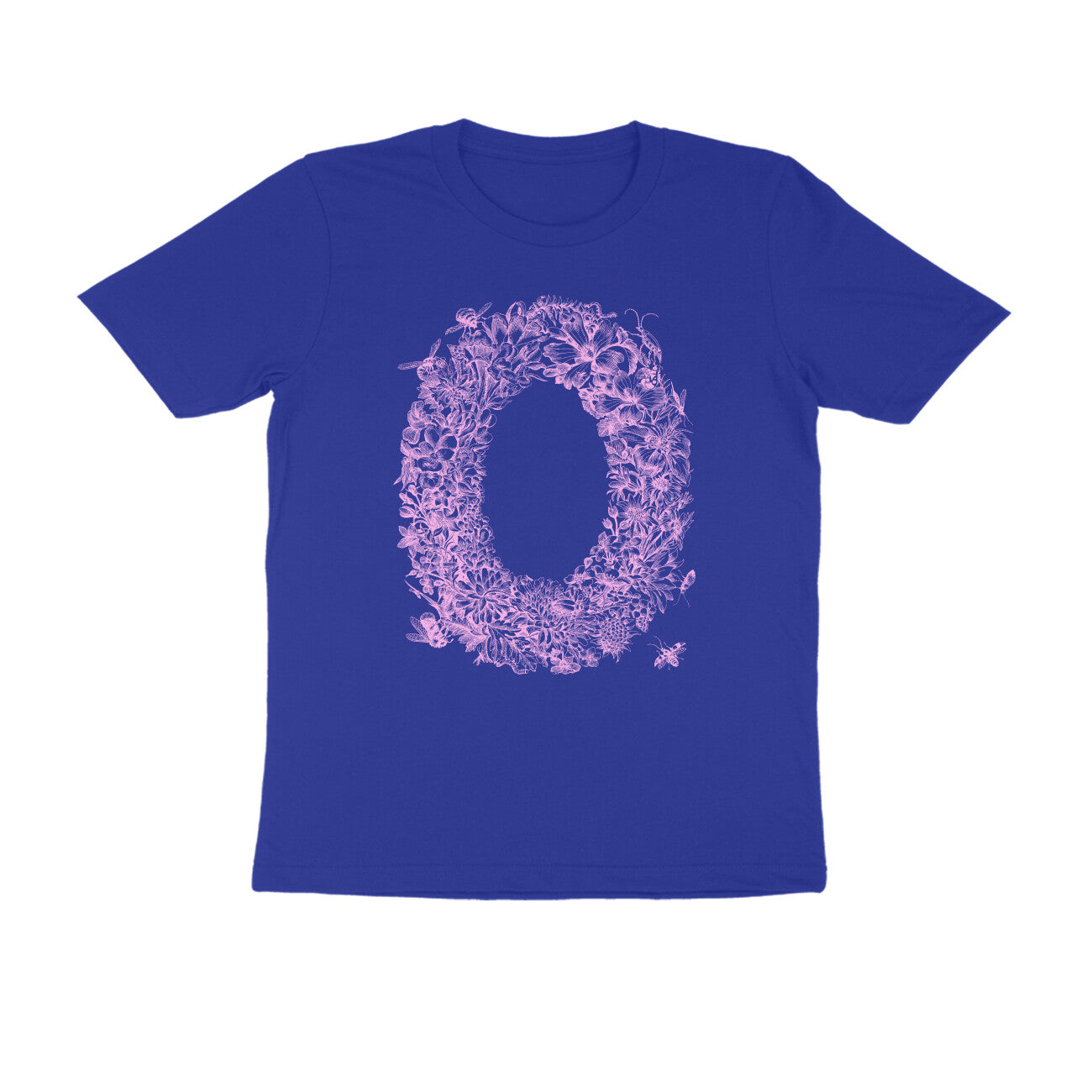 Half Sleeve Round Neck T-Shirt β Pink Flora puraidoprints