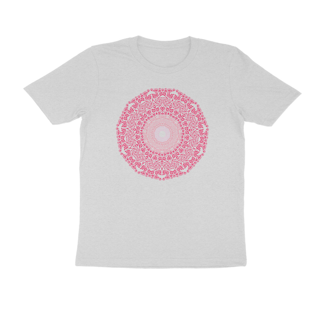 Half Sleeve Round Neck T-Shirt β Pink Mandala 4 puraidoprints