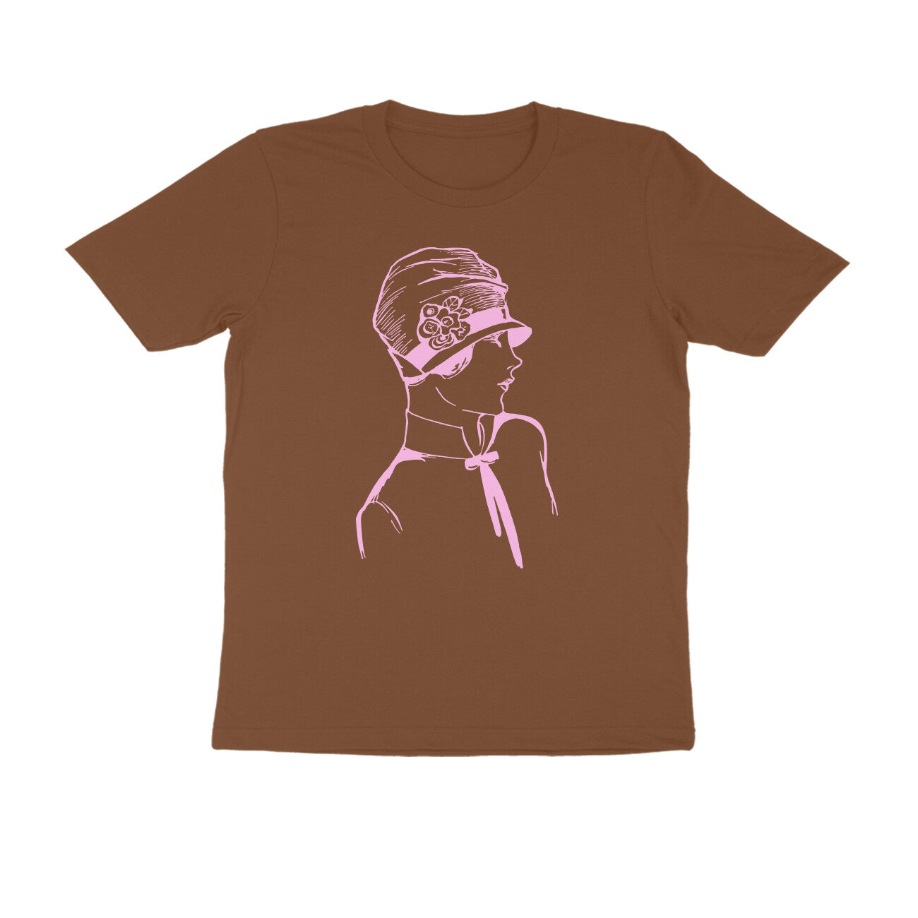 Half Sleeve Round Neck T-Shirt β Pink Retro β Classy - Woman puraidoprints