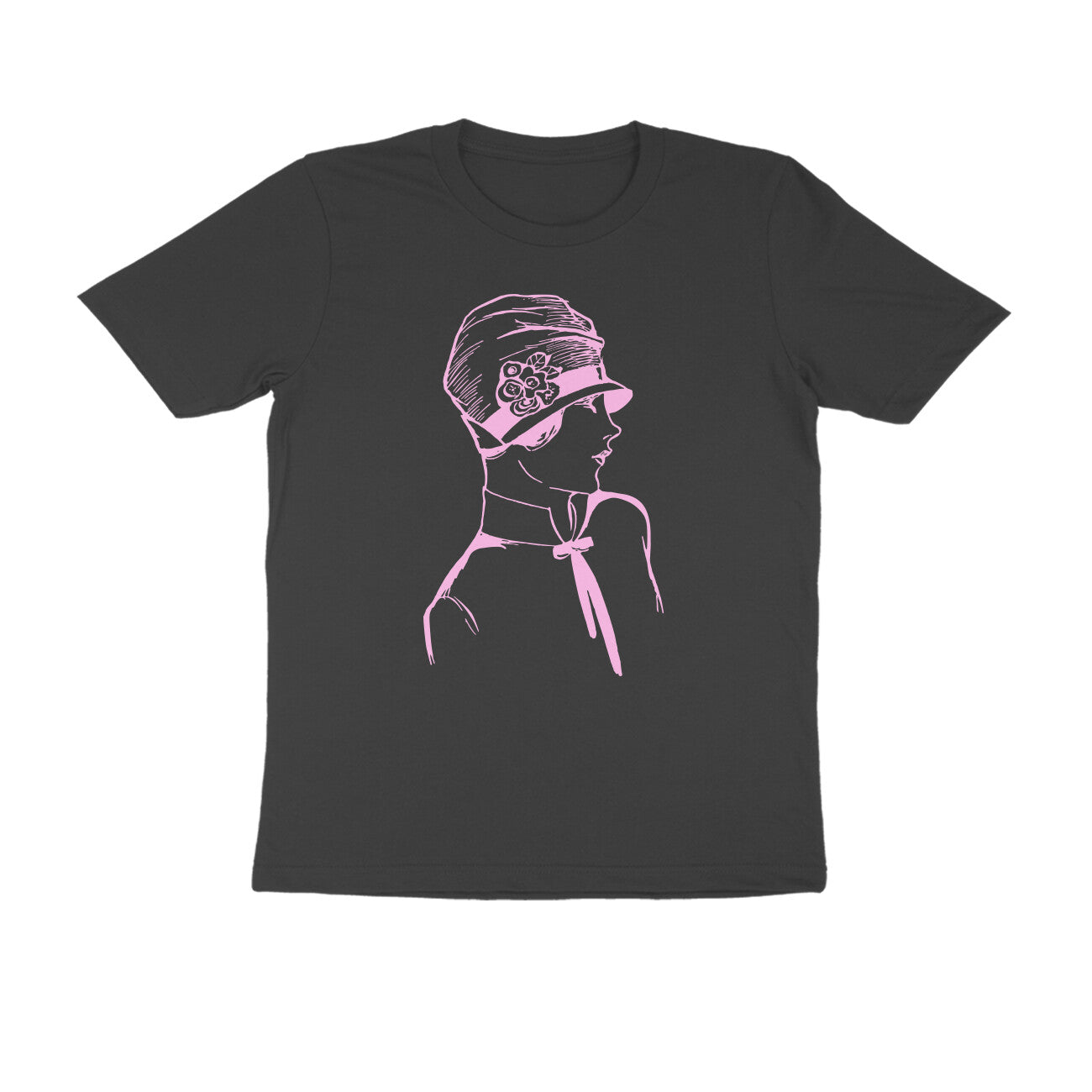Half Sleeve Round Neck T-Shirt β Pink Retro β Classy - Woman puraidoprints