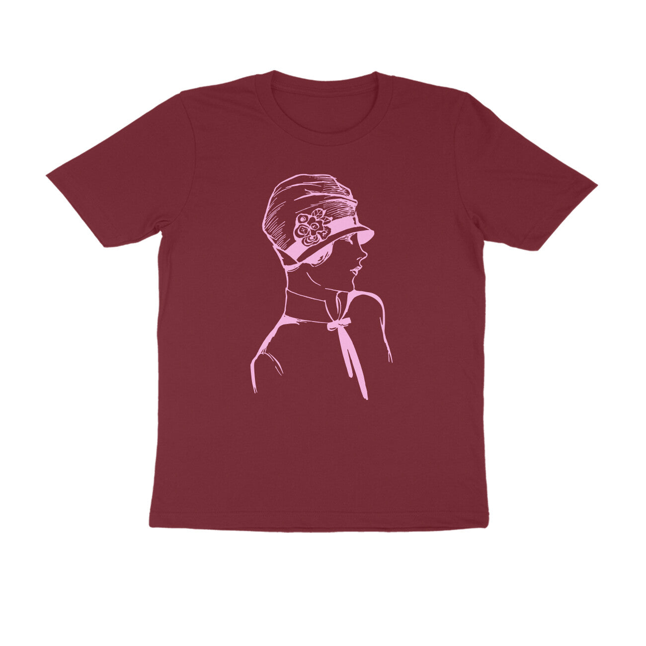 Half Sleeve Round Neck T-Shirt β Pink Retro β Classy - Woman puraidoprints