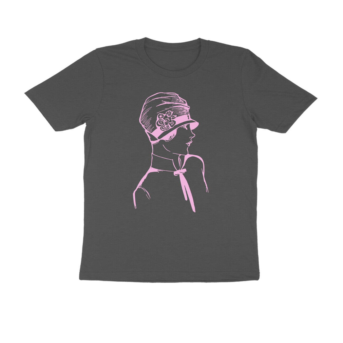 Half Sleeve Round Neck T-Shirt β Pink Retro β Classy - Woman puraidoprints