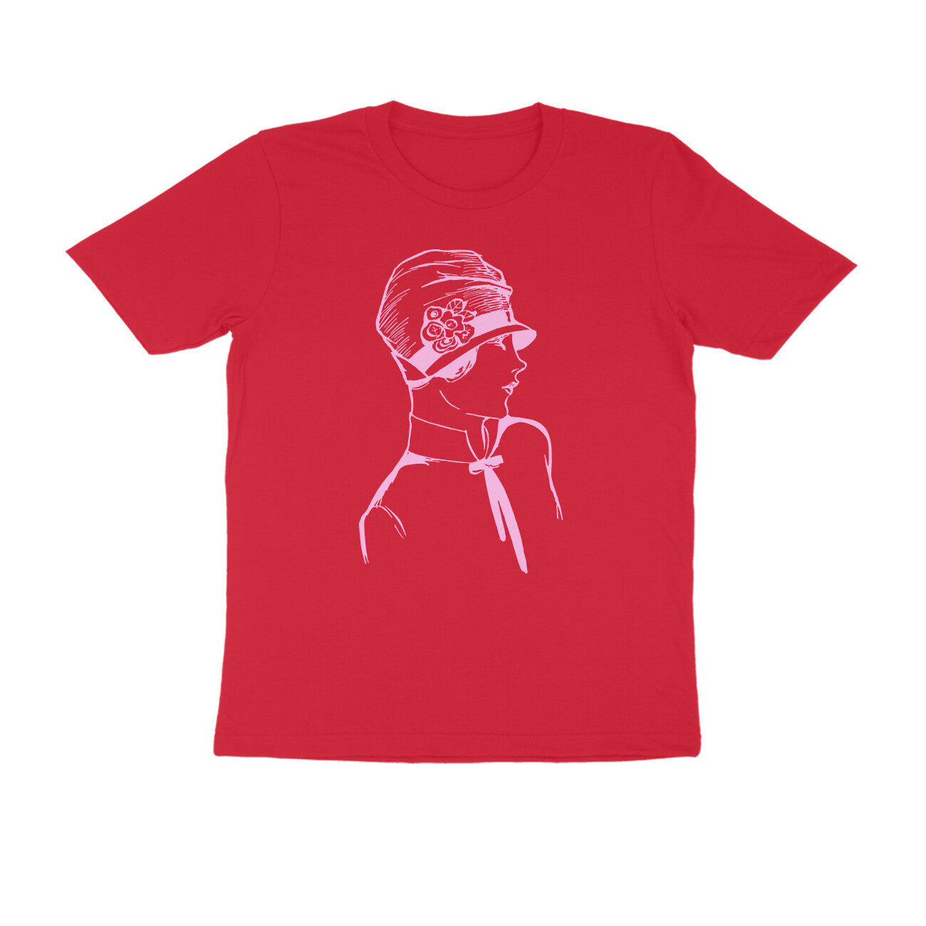 Half Sleeve Round Neck T-Shirt β Pink Retro β Classy - Woman puraidoprints