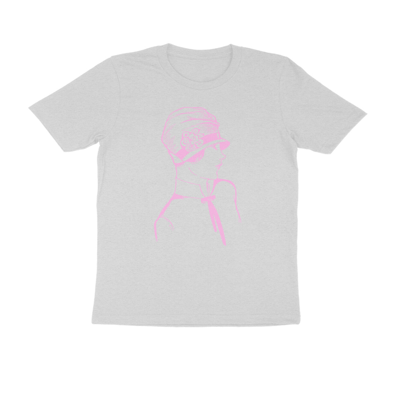 Half Sleeve Round Neck T-Shirt β Pink Retro β Classy - Woman puraidoprints