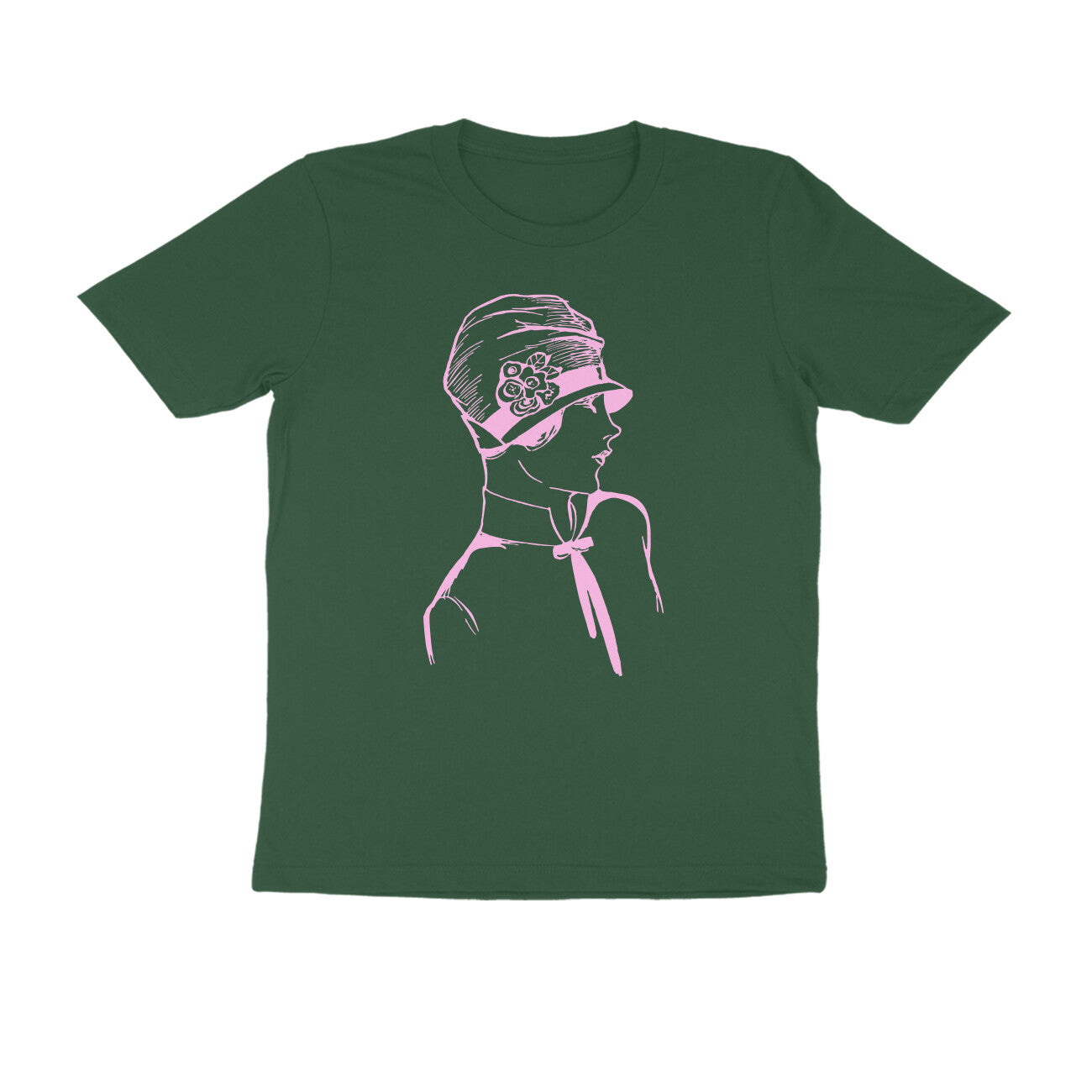 Half Sleeve Round Neck T-Shirt β Pink Retro β Classy - Woman puraidoprints