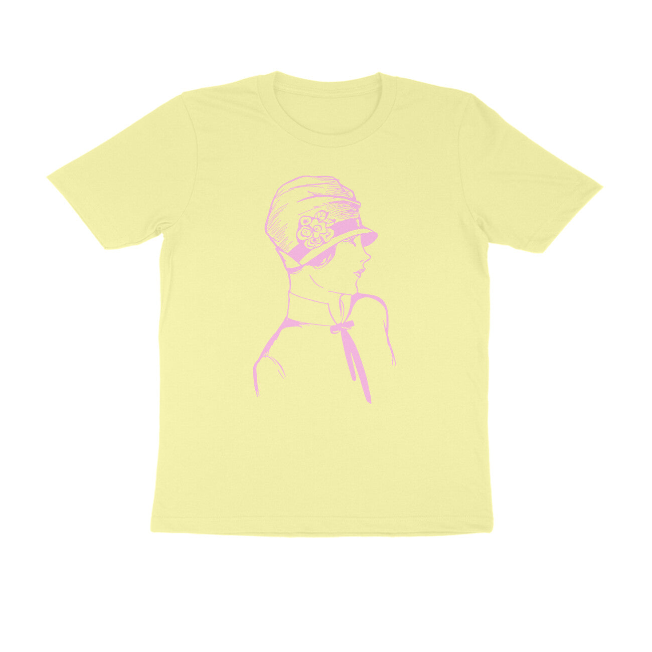 Half Sleeve Round Neck T-Shirt β Pink Retro β Classy - Woman puraidoprints