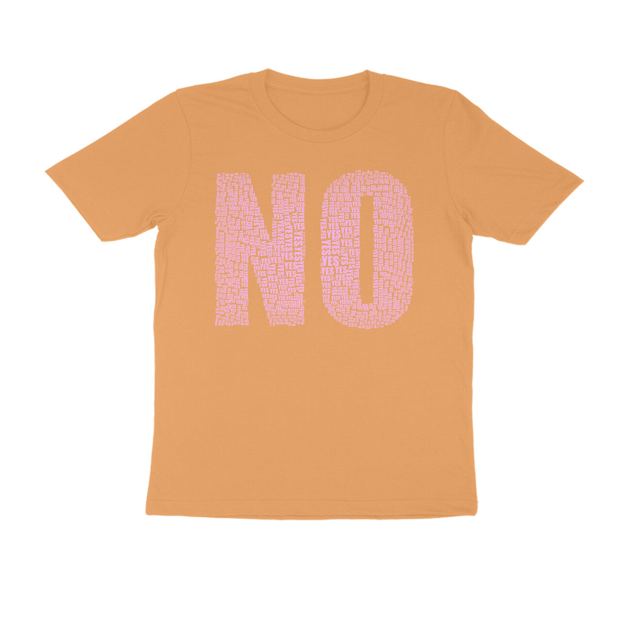 Half Sleeve Round Neck T-Shirt β Pink Text - No puraidoprints