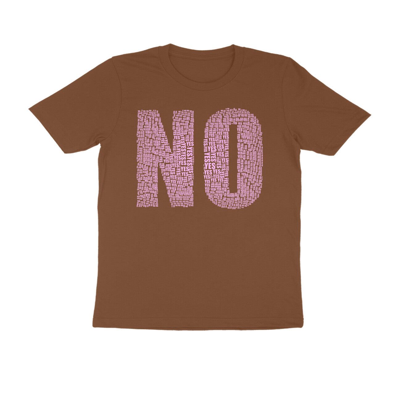 Half Sleeve Round Neck T-Shirt β Pink Text - No puraidoprints