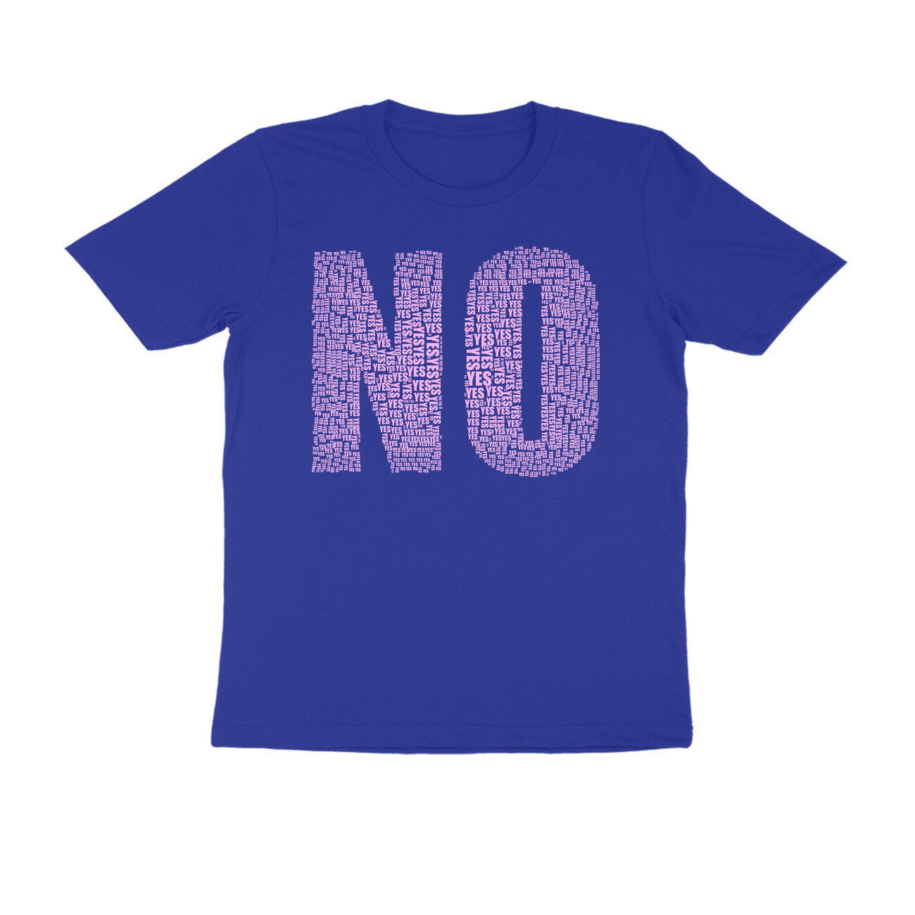 Half Sleeve Round Neck T-Shirt β Pink Text - No puraidoprints