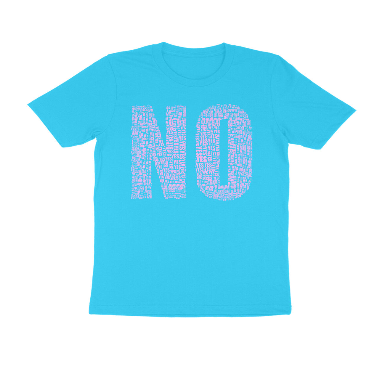 Half Sleeve Round Neck T-Shirt β Pink Text - No puraidoprints