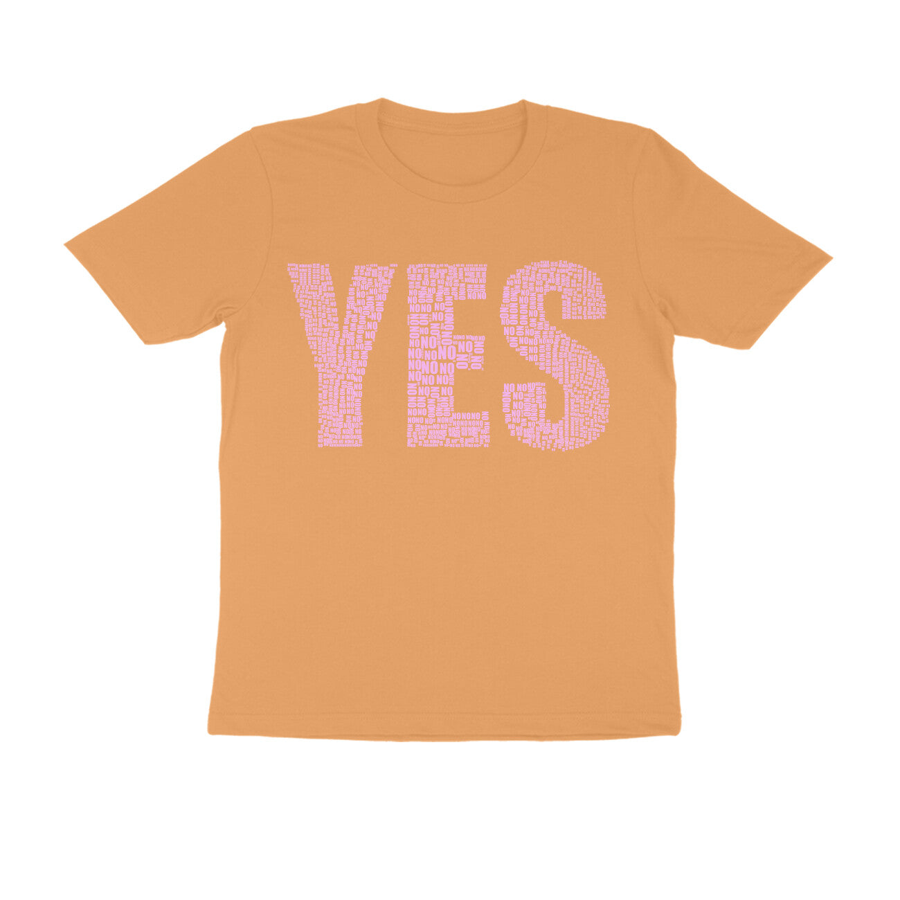 Half Sleeve Round Neck T-Shirt β Pink Text - Yes puraidoprints