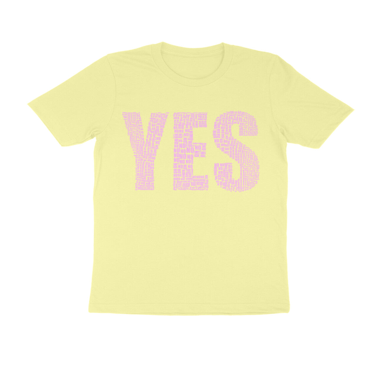 Half Sleeve Round Neck T-Shirt β Pink Text - Yes puraidoprints