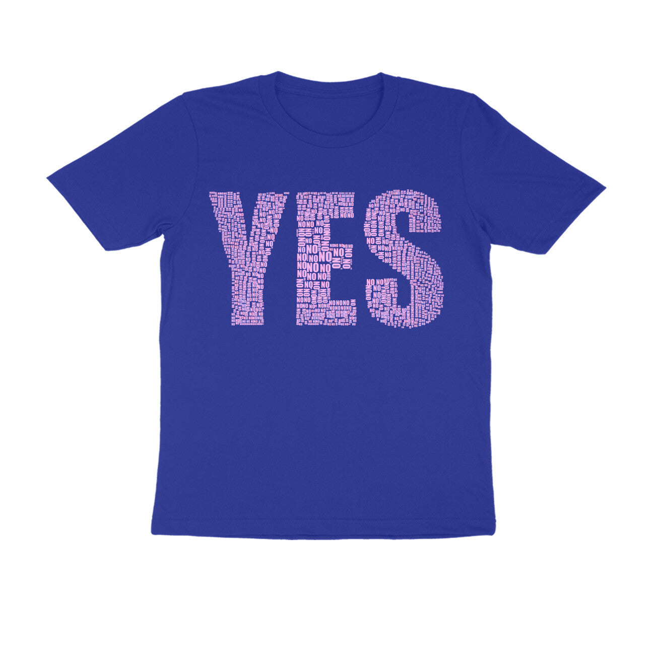 Half Sleeve Round Neck T-Shirt β Pink Text - Yes puraidoprints