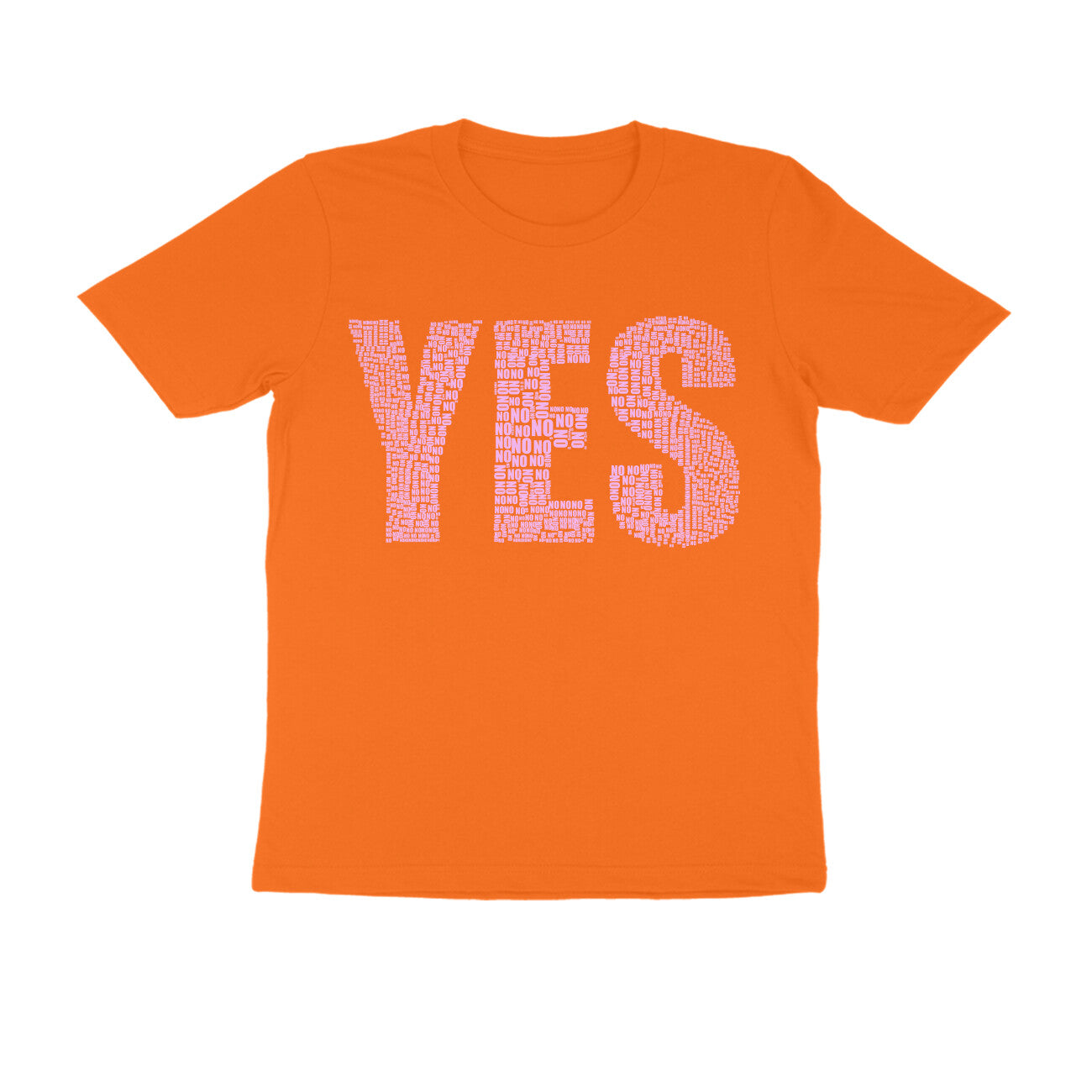 Half Sleeve Round Neck T-Shirt β Pink Text - Yes puraidoprints