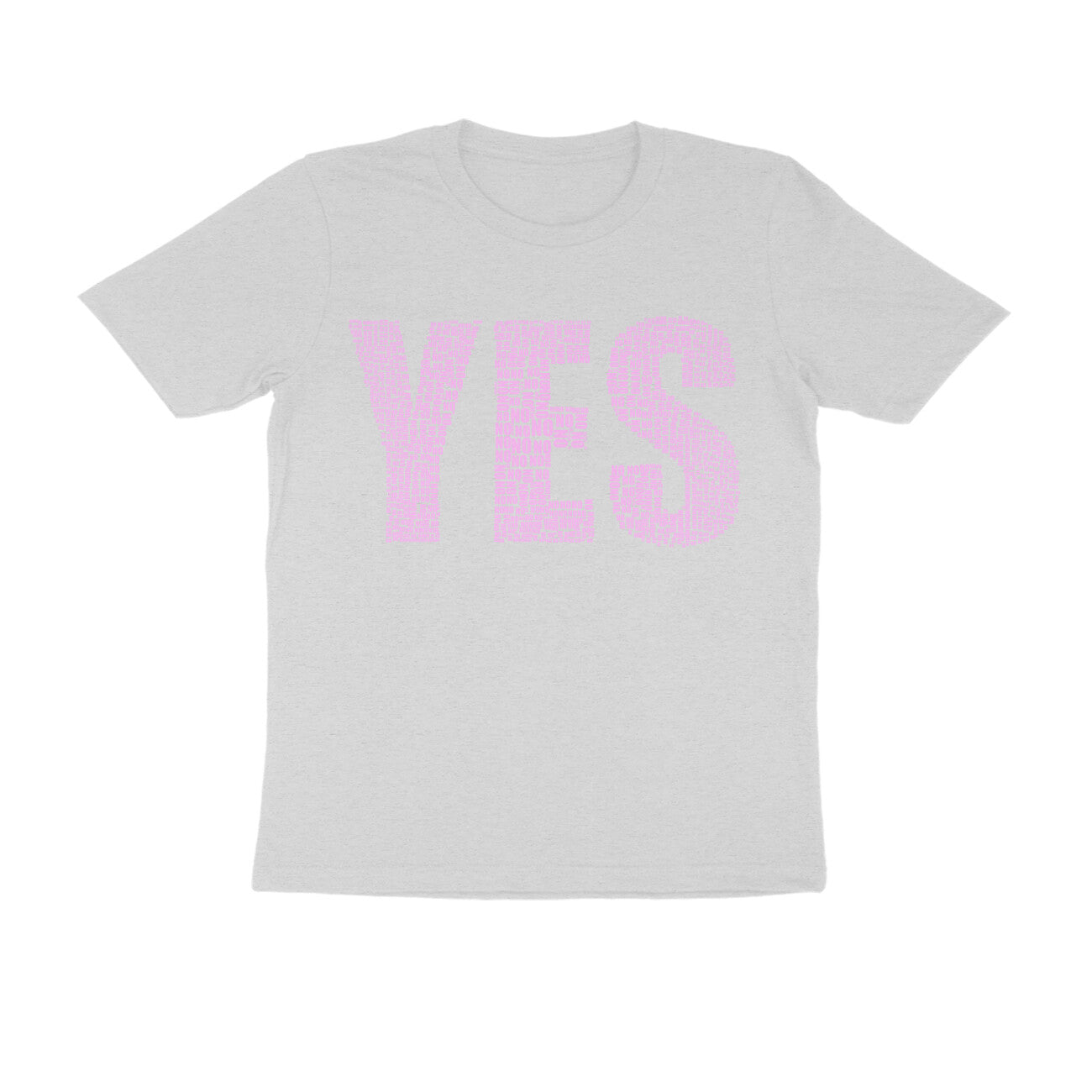 Half Sleeve Round Neck T-Shirt β Pink Text - Yes puraidoprints