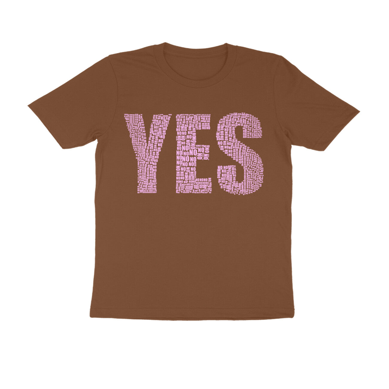 Half Sleeve Round Neck T-Shirt β Pink Text - Yes puraidoprints