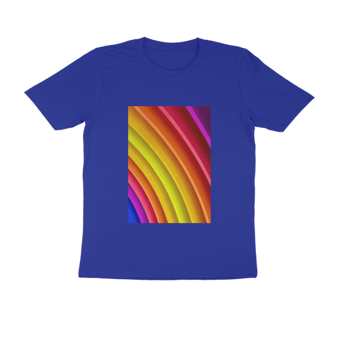 Half Sleeve Round Neck T-Shirt - Rainbow puraidoprints