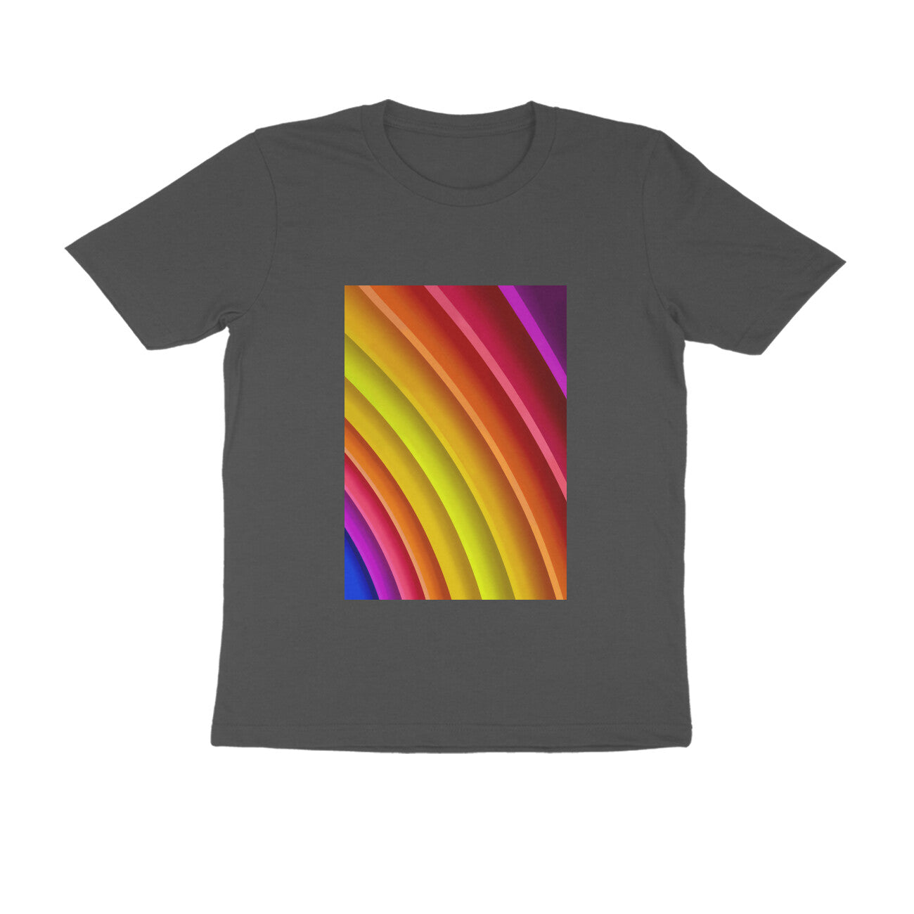Half Sleeve Round Neck T-Shirt - Rainbow puraidoprints