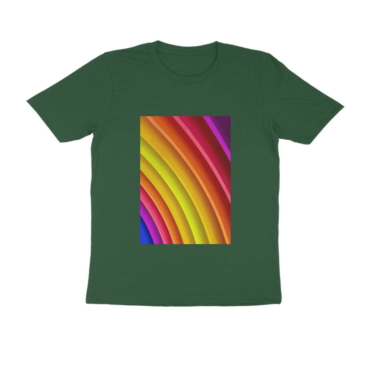 Half Sleeve Round Neck T-Shirt - Rainbow puraidoprints