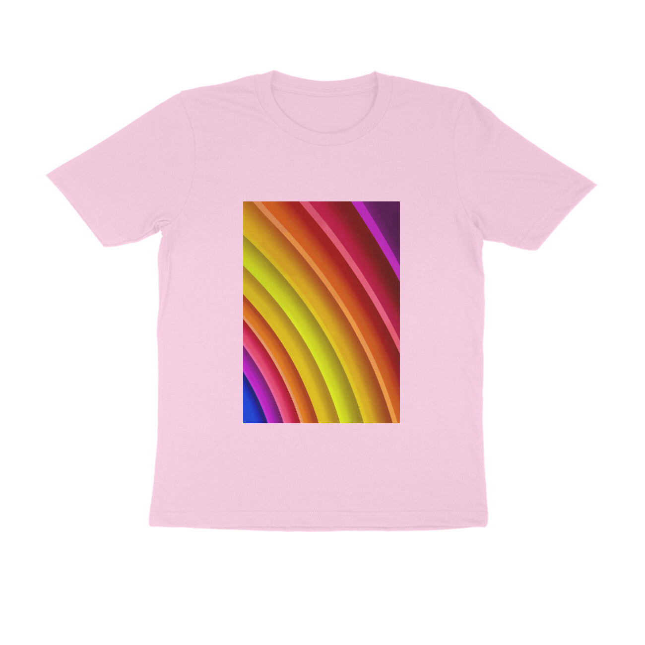 Half Sleeve Round Neck T-Shirt - Rainbow puraidoprints