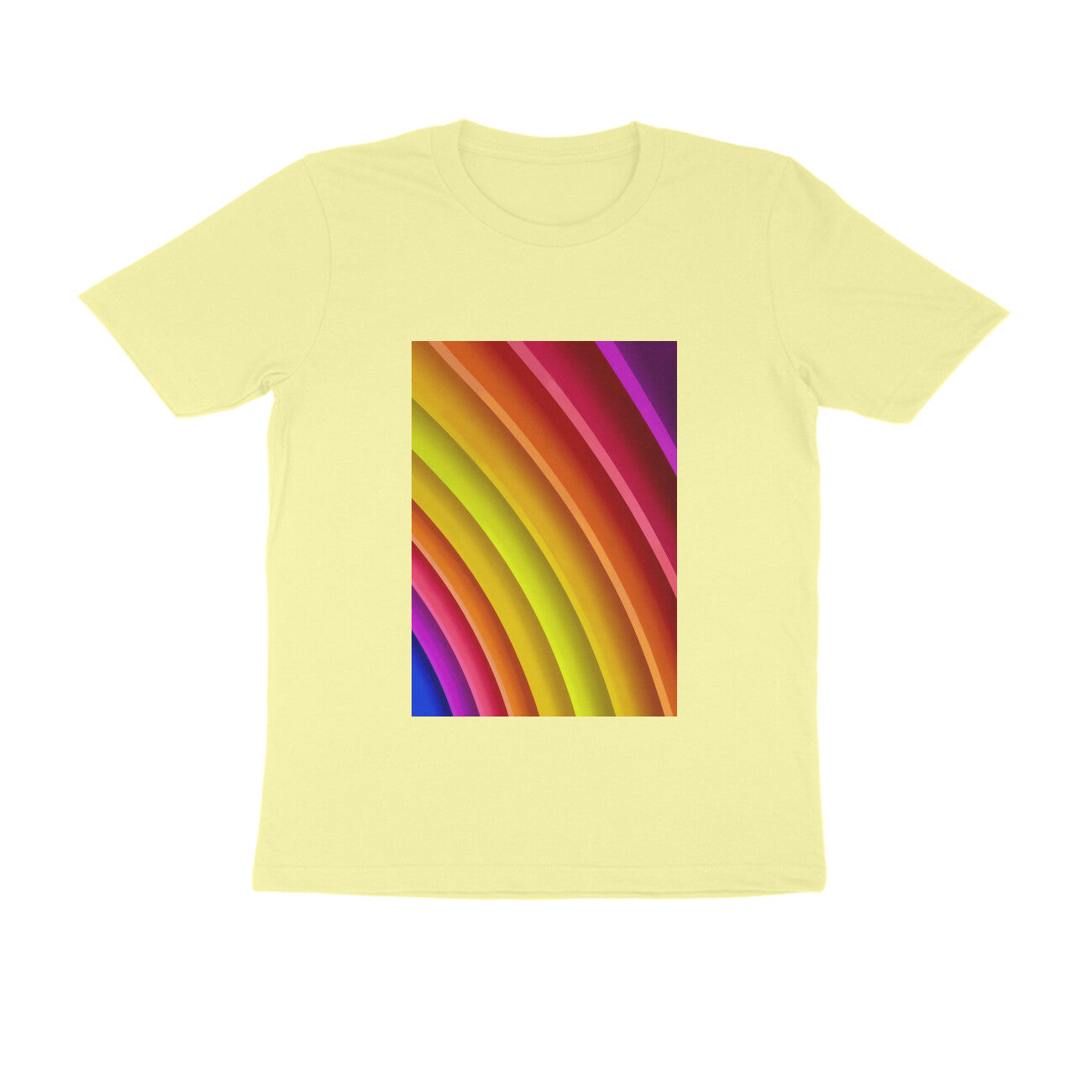 Half Sleeve Round Neck T-Shirt - Rainbow puraidoprints