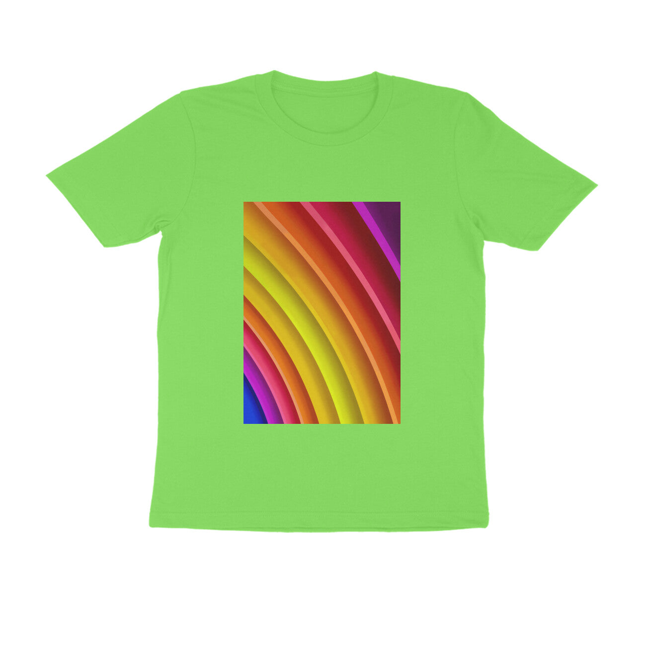 Half Sleeve Round Neck T-Shirt - Rainbow puraidoprints
