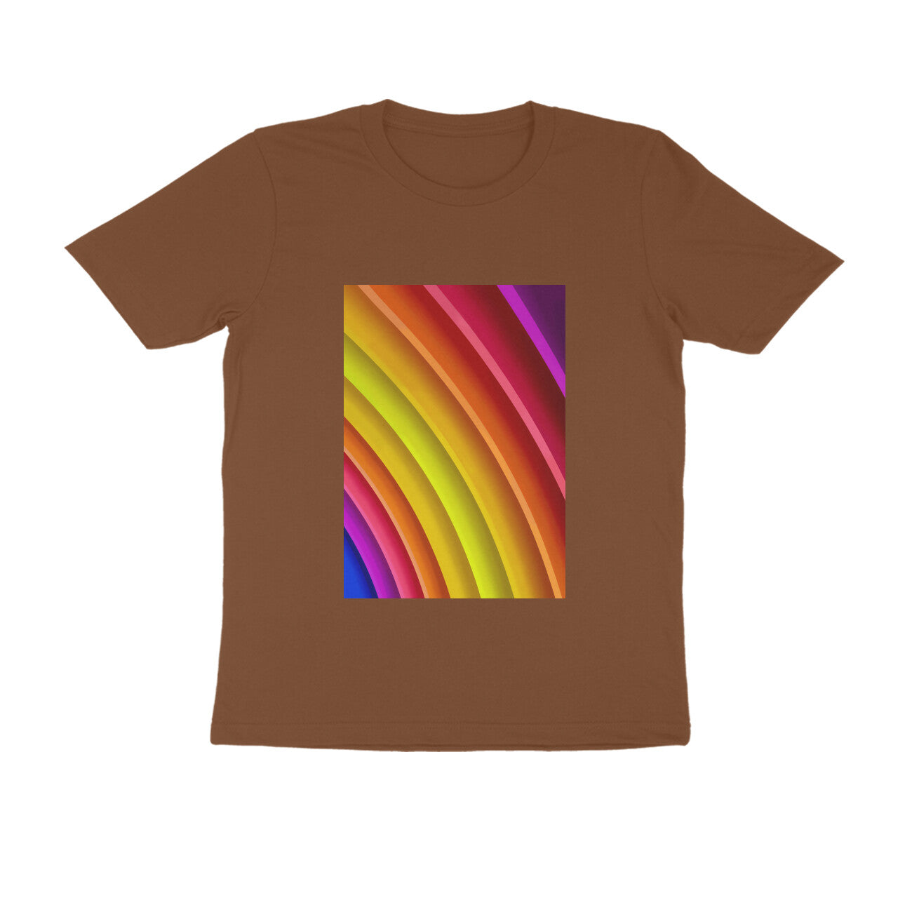 Half Sleeve Round Neck T-Shirt - Rainbow puraidoprints