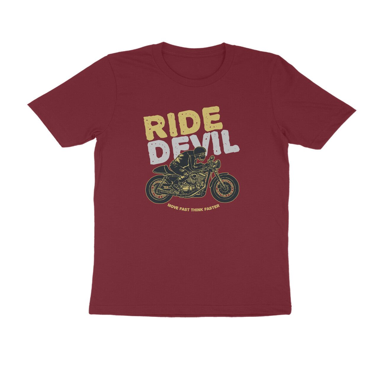 Half Sleeve Round Neck T-Shirt β Ride Devil 1 puraidoprints