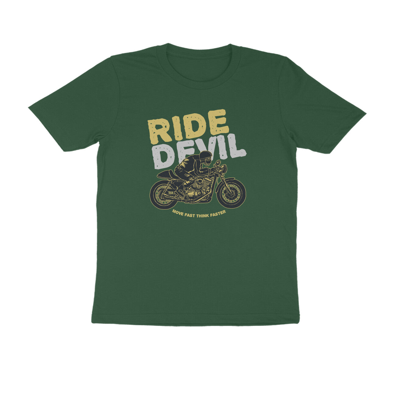 Half Sleeve Round Neck T-Shirt β Ride Devil 1 puraidoprints