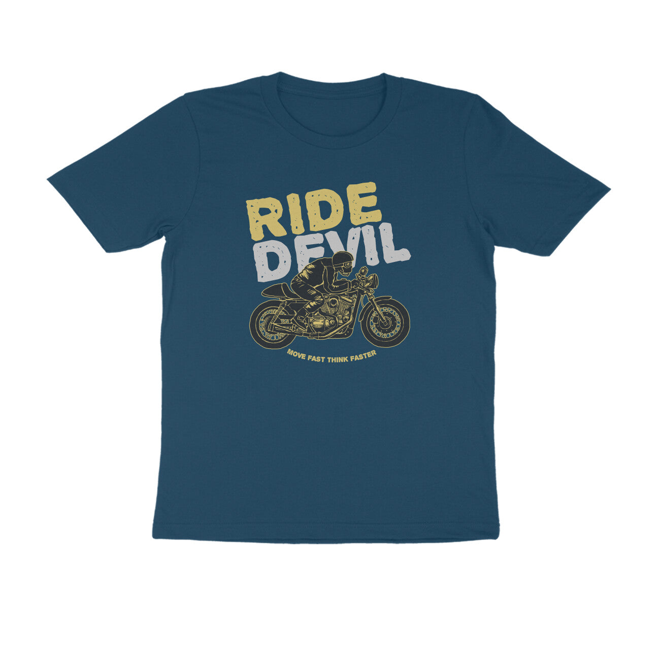 Half Sleeve Round Neck T-Shirt β Ride Devil 1 puraidoprints