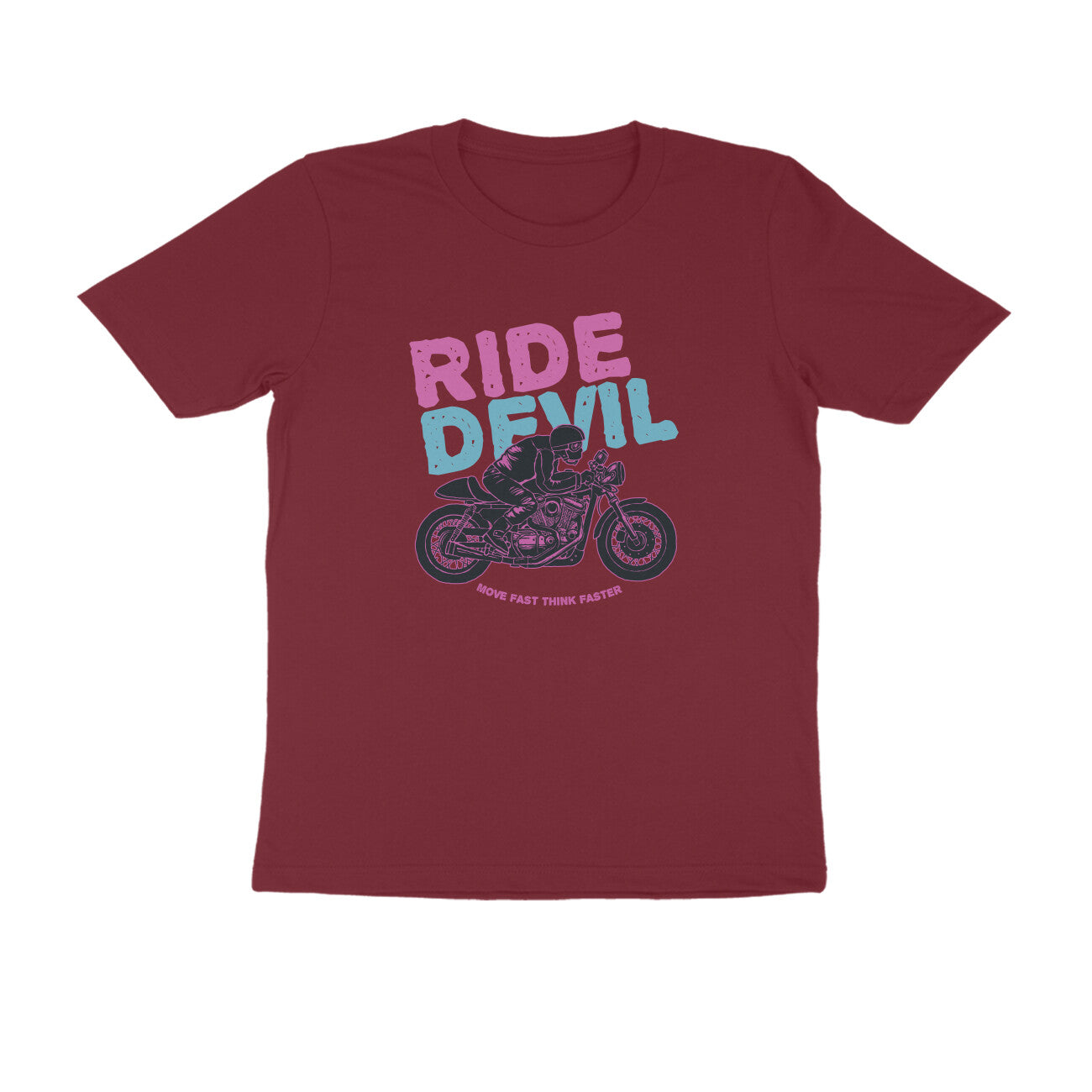 Half Sleeve Round Neck T-Shirt β Ride Devil 2 puraidoprints