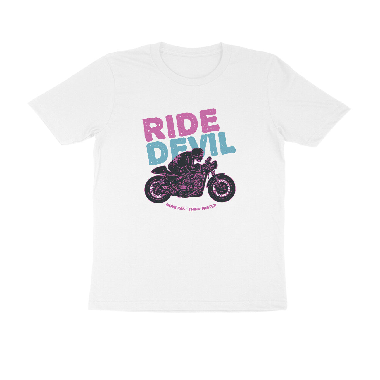 Half Sleeve Round Neck T-Shirt β Ride Devil 2 puraidoprints