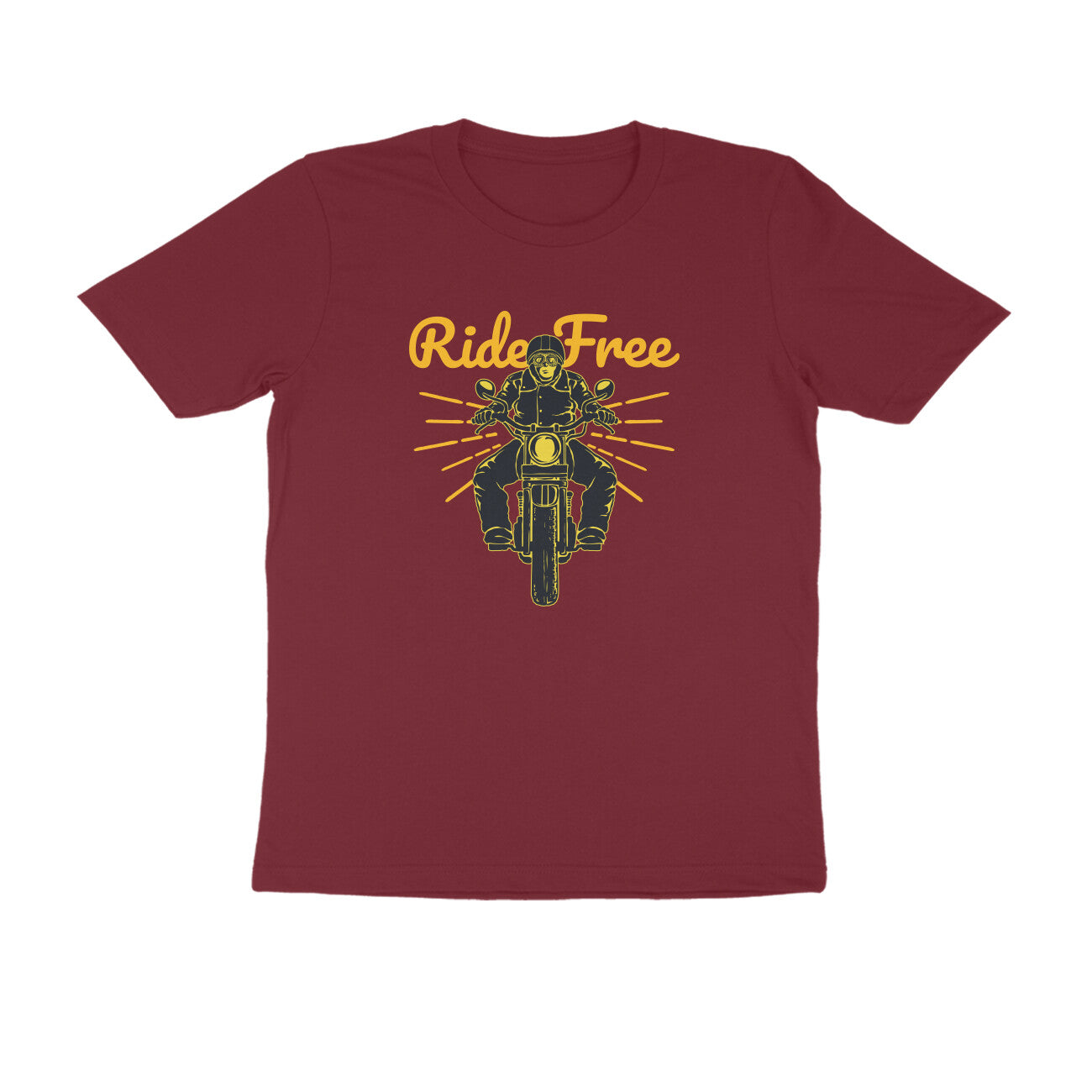 Half Sleeve Round Neck T-Shirt β Ride Free 1 puraidoprints