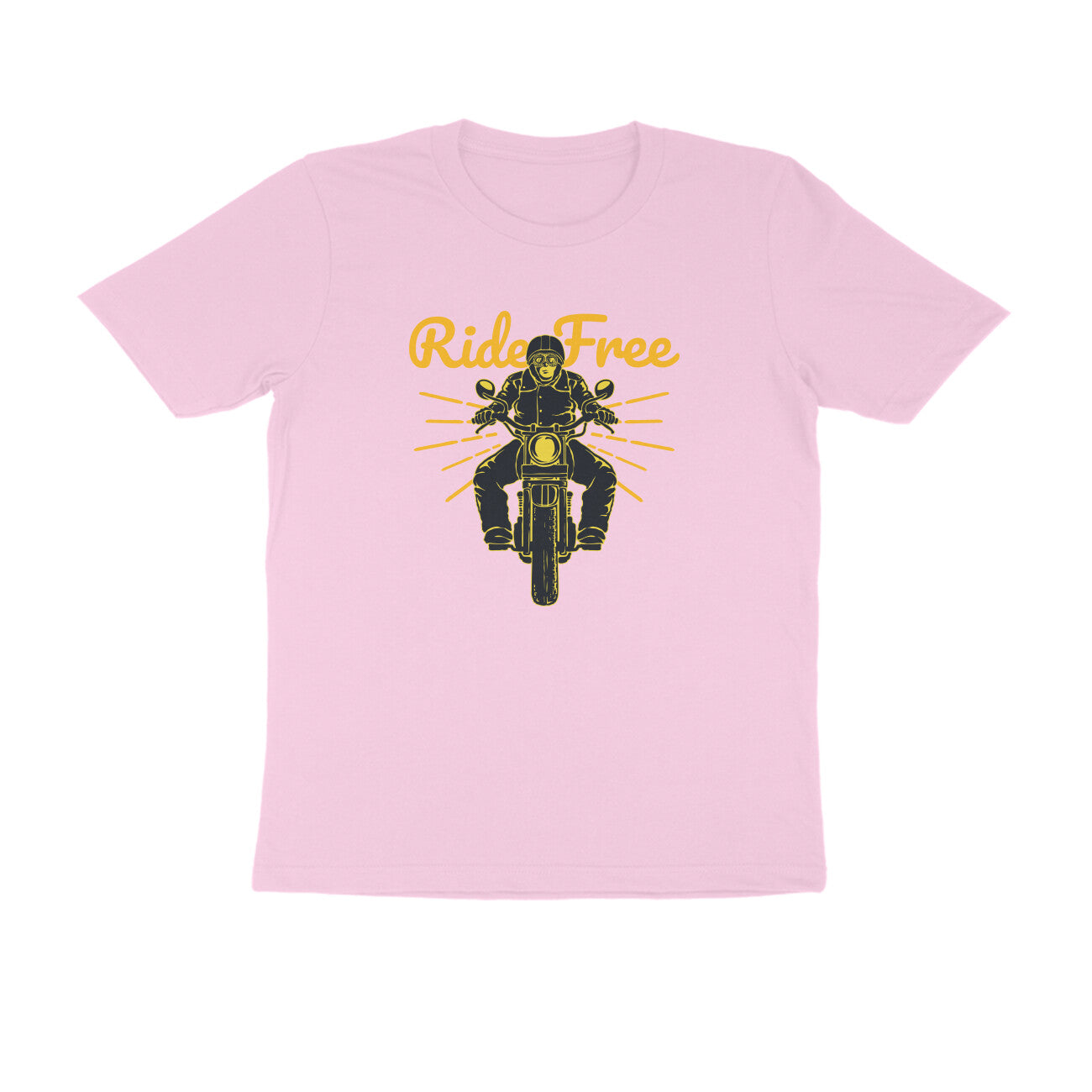 Half Sleeve Round Neck T-Shirt β Ride Free 1 puraidoprints