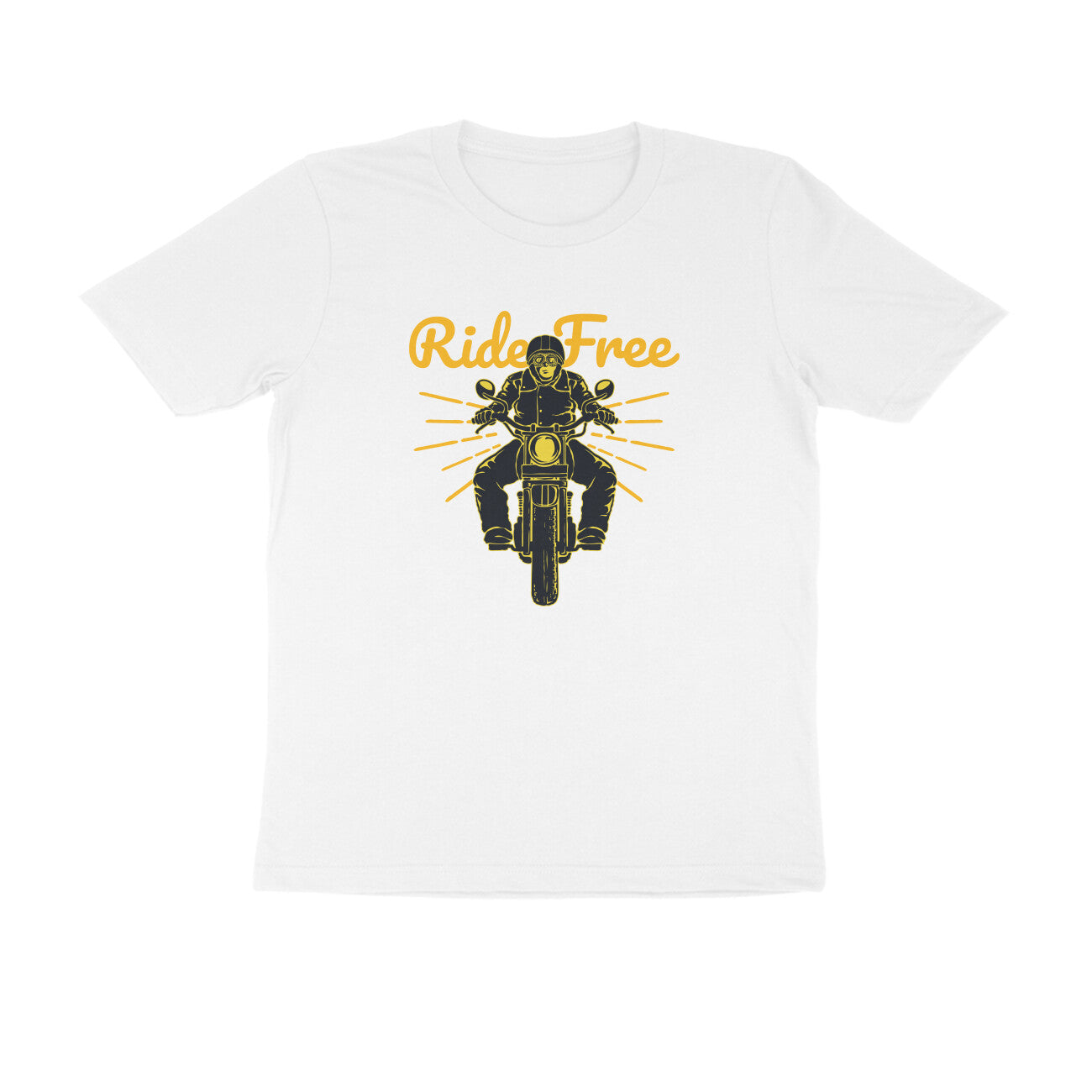 Half Sleeve Round Neck T-Shirt β Ride Free 1 puraidoprints
