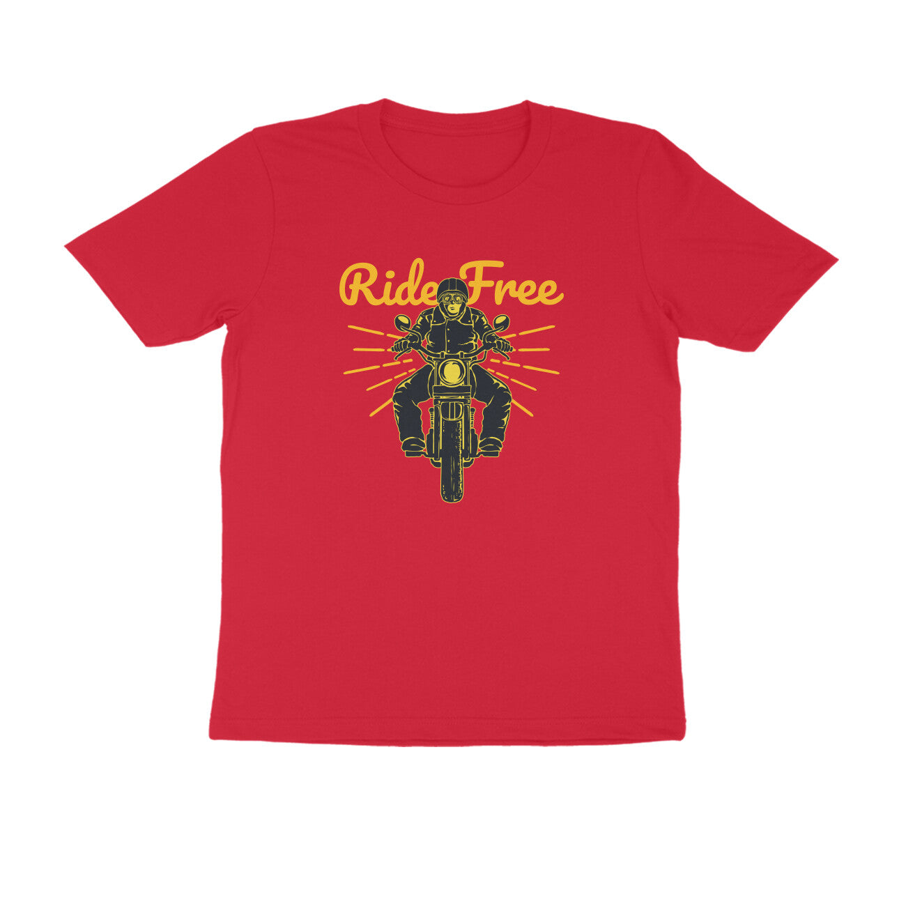 Half Sleeve Round Neck T-Shirt β Ride Free 1 puraidoprints
