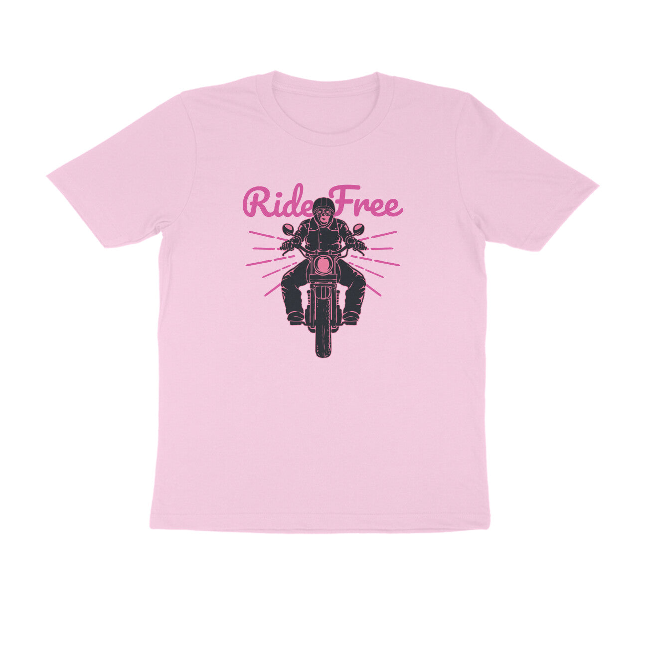 Half Sleeve Round Neck T-Shirt β Ride Free 2 puraidoprints