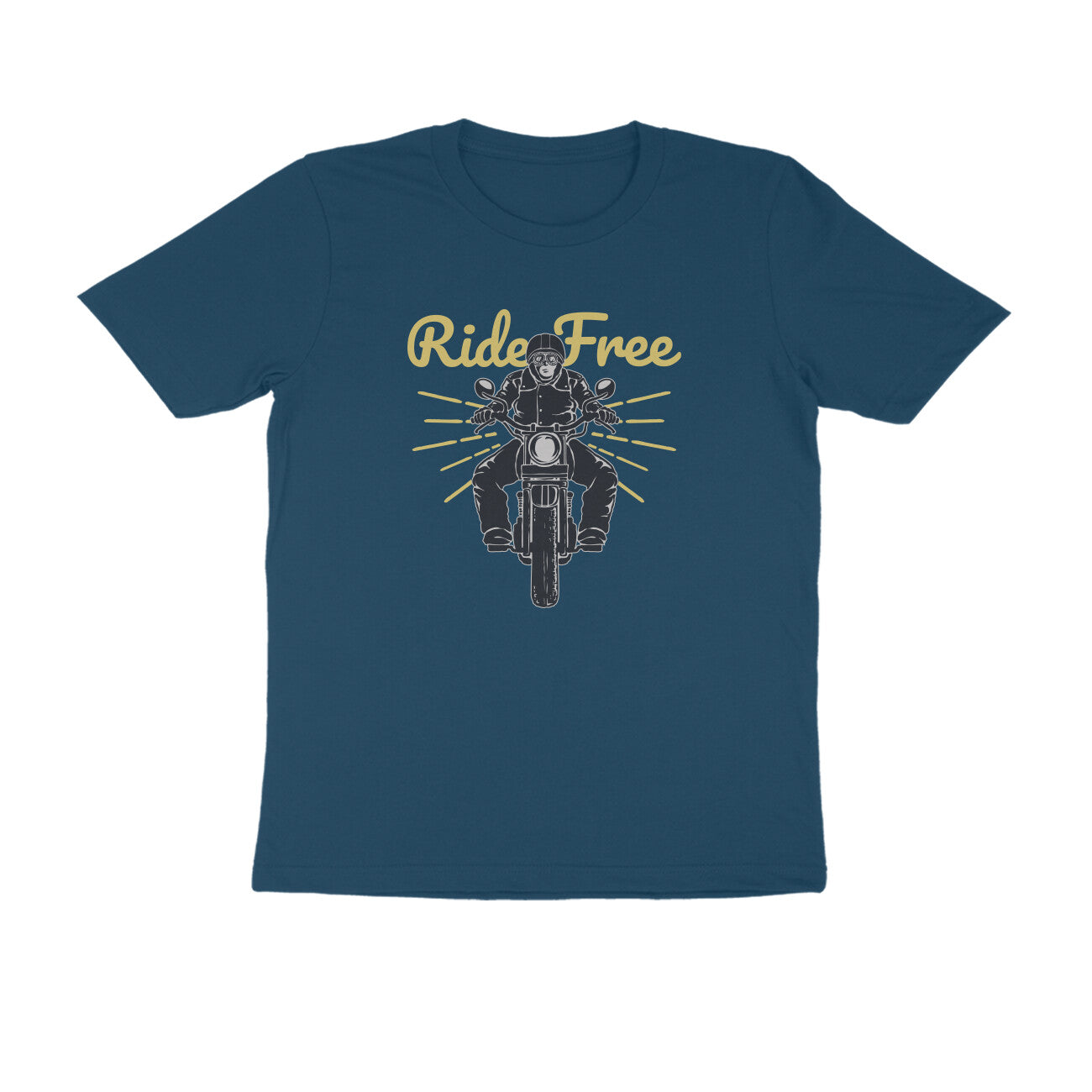 Half Sleeve Round Neck T-Shirt β Ride Free 3 puraidoprints