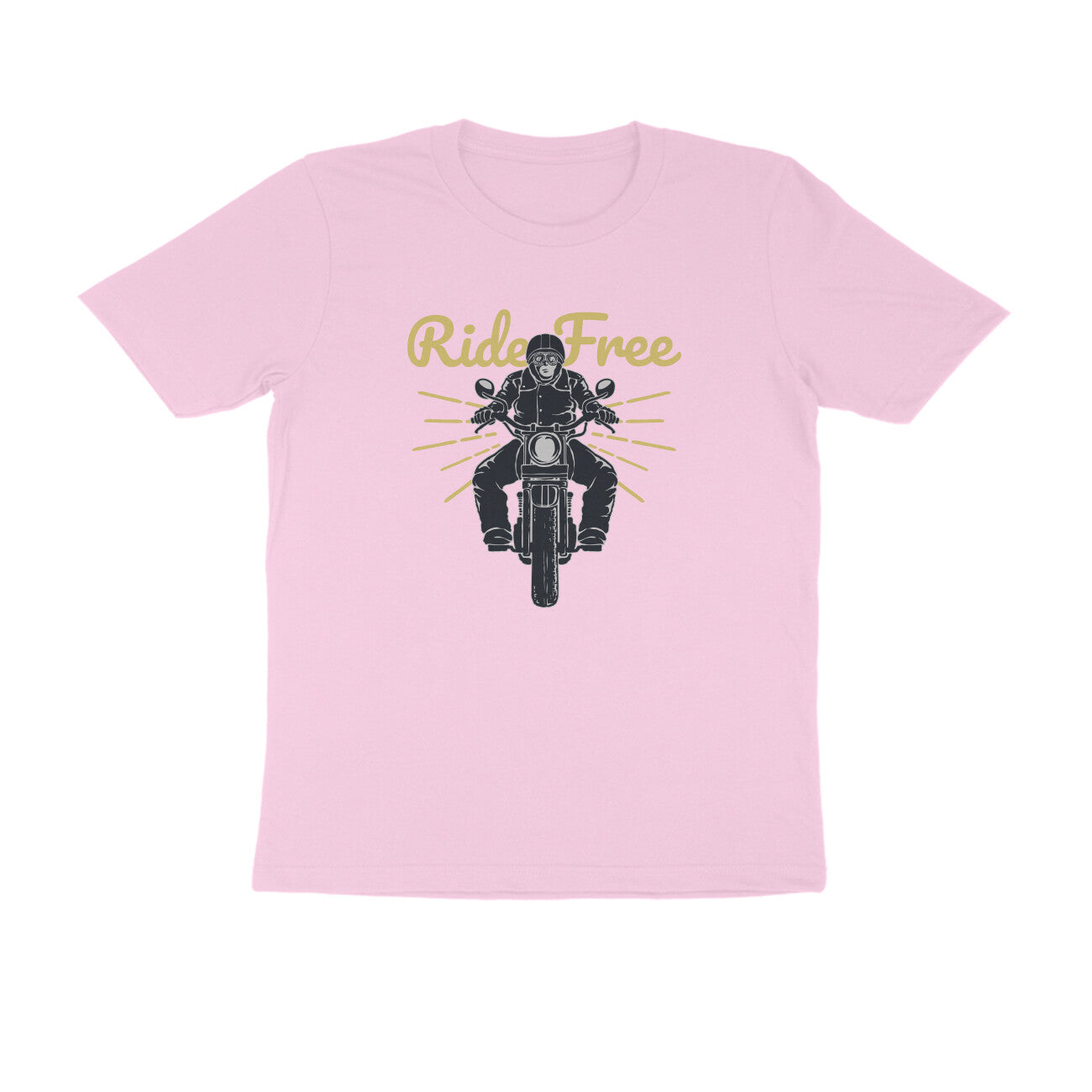 Half Sleeve Round Neck T-Shirt β Ride Free 3 puraidoprints
