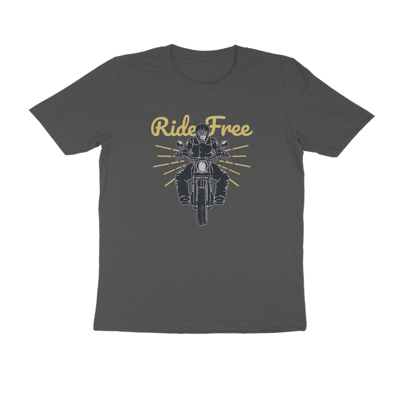 Half Sleeve Round Neck T-Shirt β Ride Free 3 puraidoprints