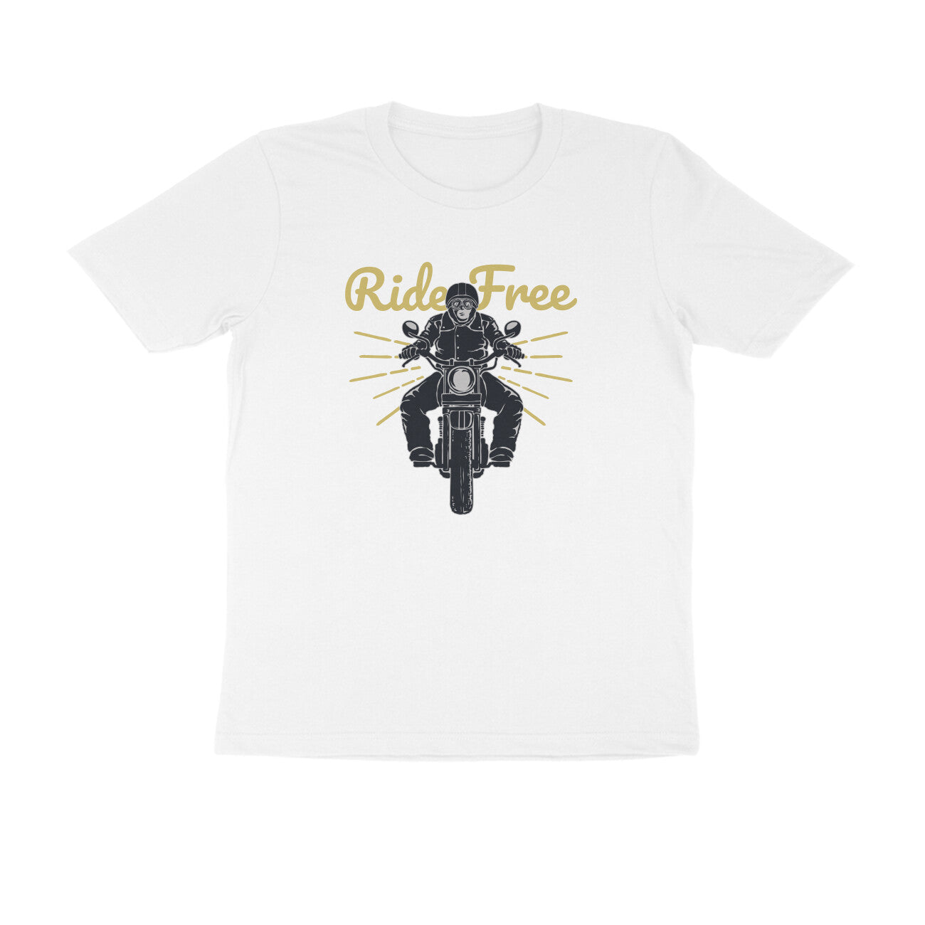 Half Sleeve Round Neck T-Shirt β Ride Free 3 puraidoprints