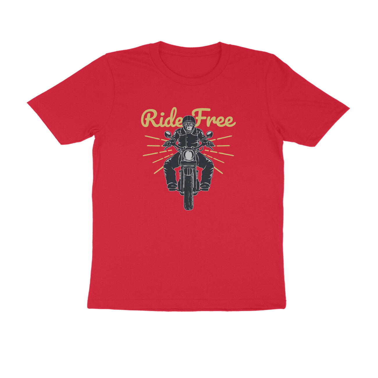 Half Sleeve Round Neck T-Shirt β Ride Free 3 puraidoprints