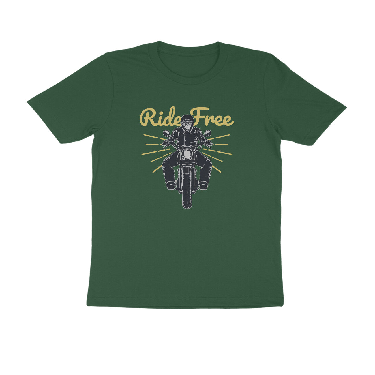 Half Sleeve Round Neck T-Shirt β Ride Free 3 puraidoprints