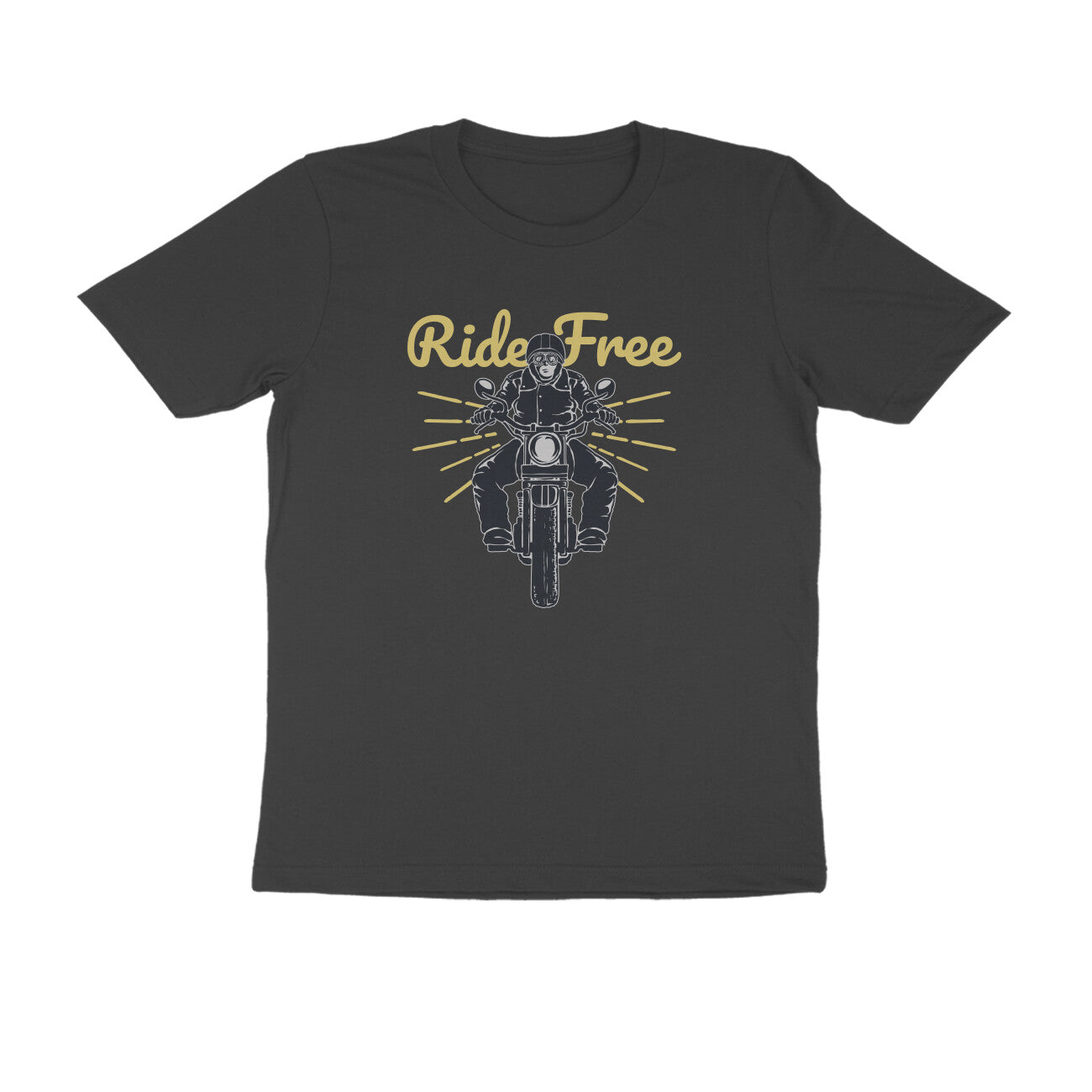 Half Sleeve Round Neck T-Shirt β Ride Free 3 puraidoprints